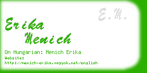 erika menich business card